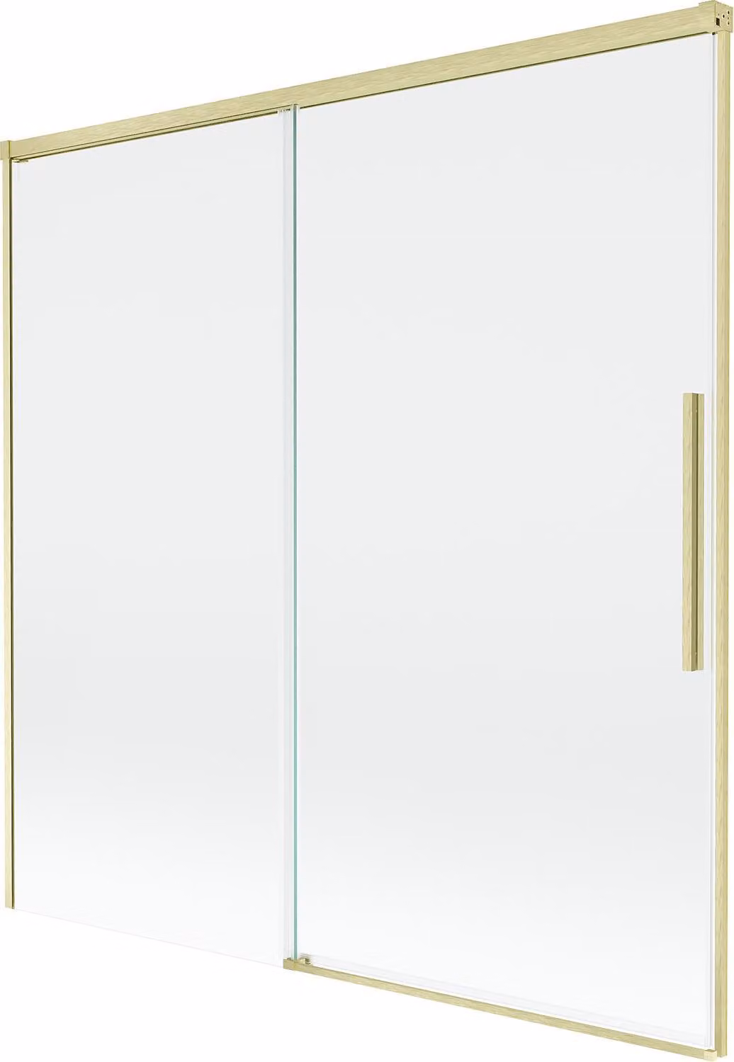 Mexen Rox paratia per doccia con due ante scorrevoli 160 x 150 cm, trasparente, oro spazzolato - 8C9-160-001-55-00