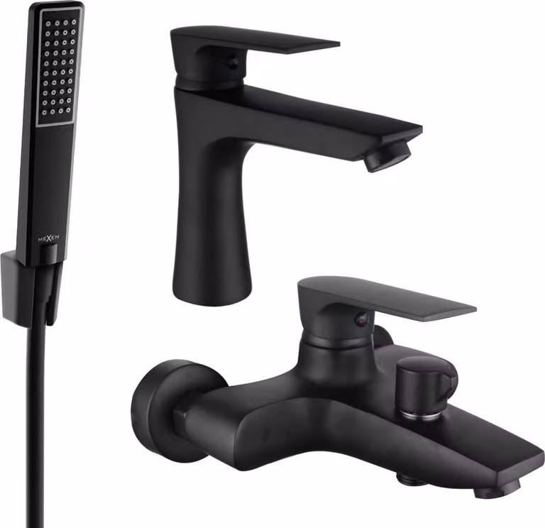 Mexen Axel R72 set da bagno, nero - 73803R72-70