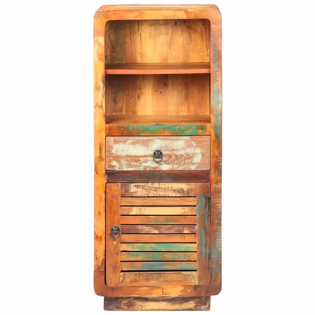 Credenza Alta vidaXL in Legno di Mango e Teak Multicolore L/P/H: 45 x 32 x 110 cm – 2