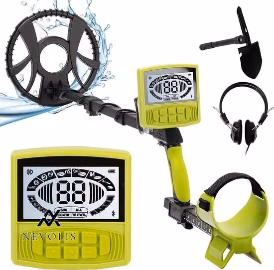 Kit Rilevatore di Metallo Professionale Multimodo Impermeabile Verde