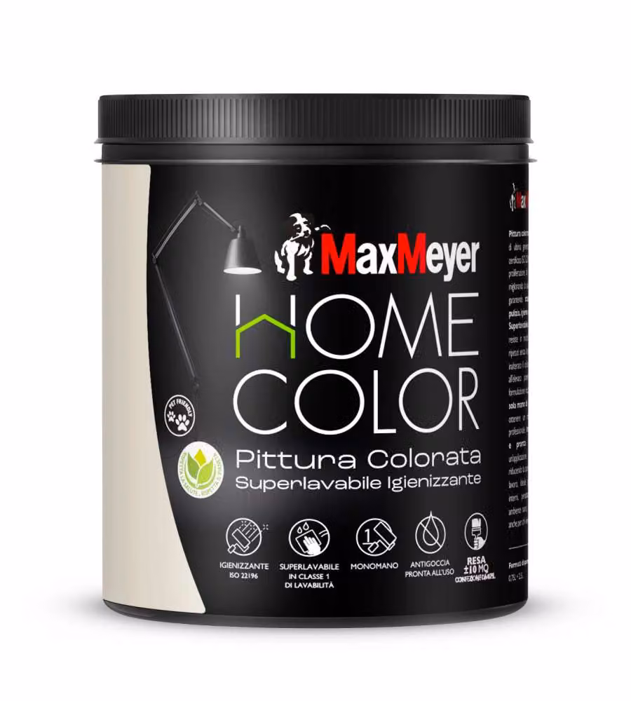 MaxMeyer Idropittura Champagne Superlavabile 0,75L Home Color Finitura Opaca