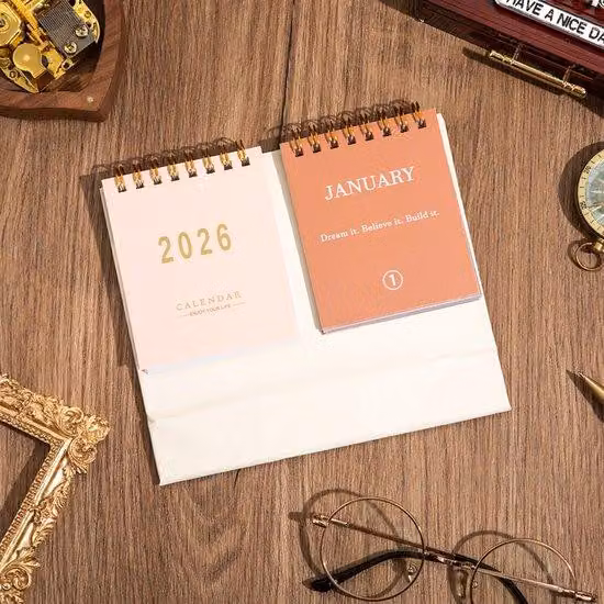 Espositore da ufficio in miniatura con calendario e funzione promemoria, piccolo e portatile, ideale per l'ufficio.