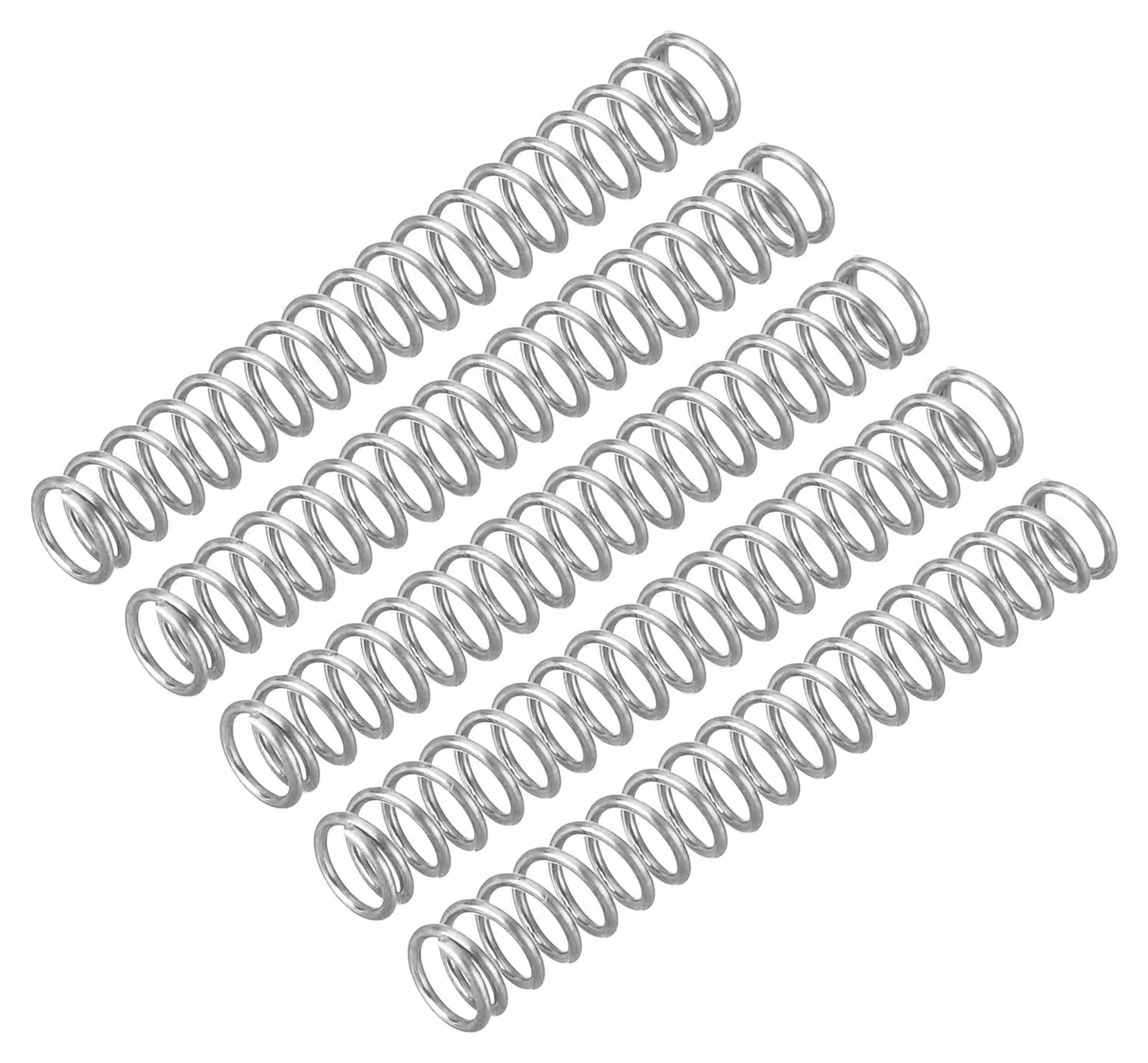 Molle a compression, confezione da 5 pezzi, acciaio inossidabile 304, dimensioni 0,5x4x30 mm