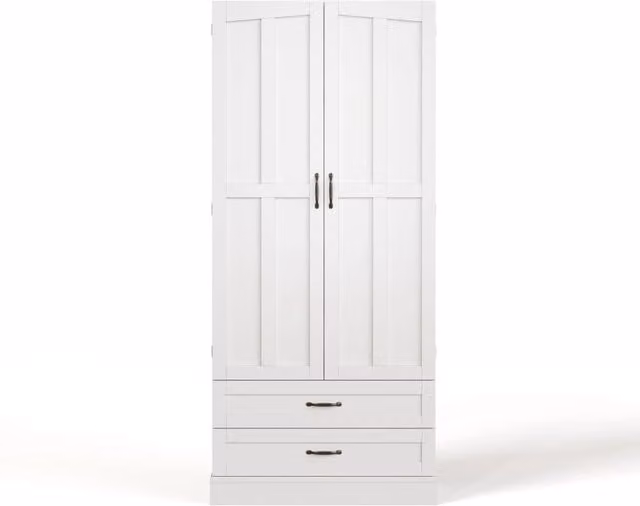 Mobile cucina con 3 ripiani estraibili, 2 cassetti e armadio alto con ripiani per cucina, sala da pranzo e soggiorno, MDF 180x80x37,5 cm