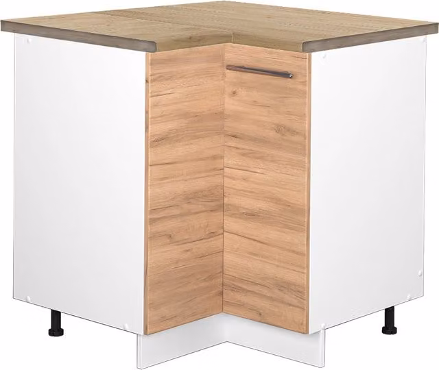Mobile ad angolo cucina Fame-Line Rovere dorato/Bianco 80.5 cm, PL Rovere Vicco