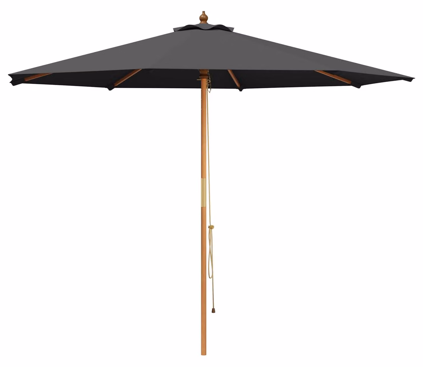 Ombrellone da giardino, diametro 300 x 248 cm, struttura in legno di eucalipto massello