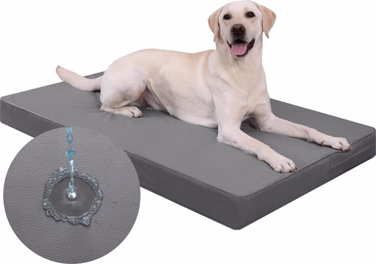Cuccia ortopedica per cani di grossa taglia, dimensioni 111 x 81 cm, sfoderabile e impermeabile. Rivestimento in ecopelle, cuscino per cani, materasso per cani, adatto a cani di tutte le razze