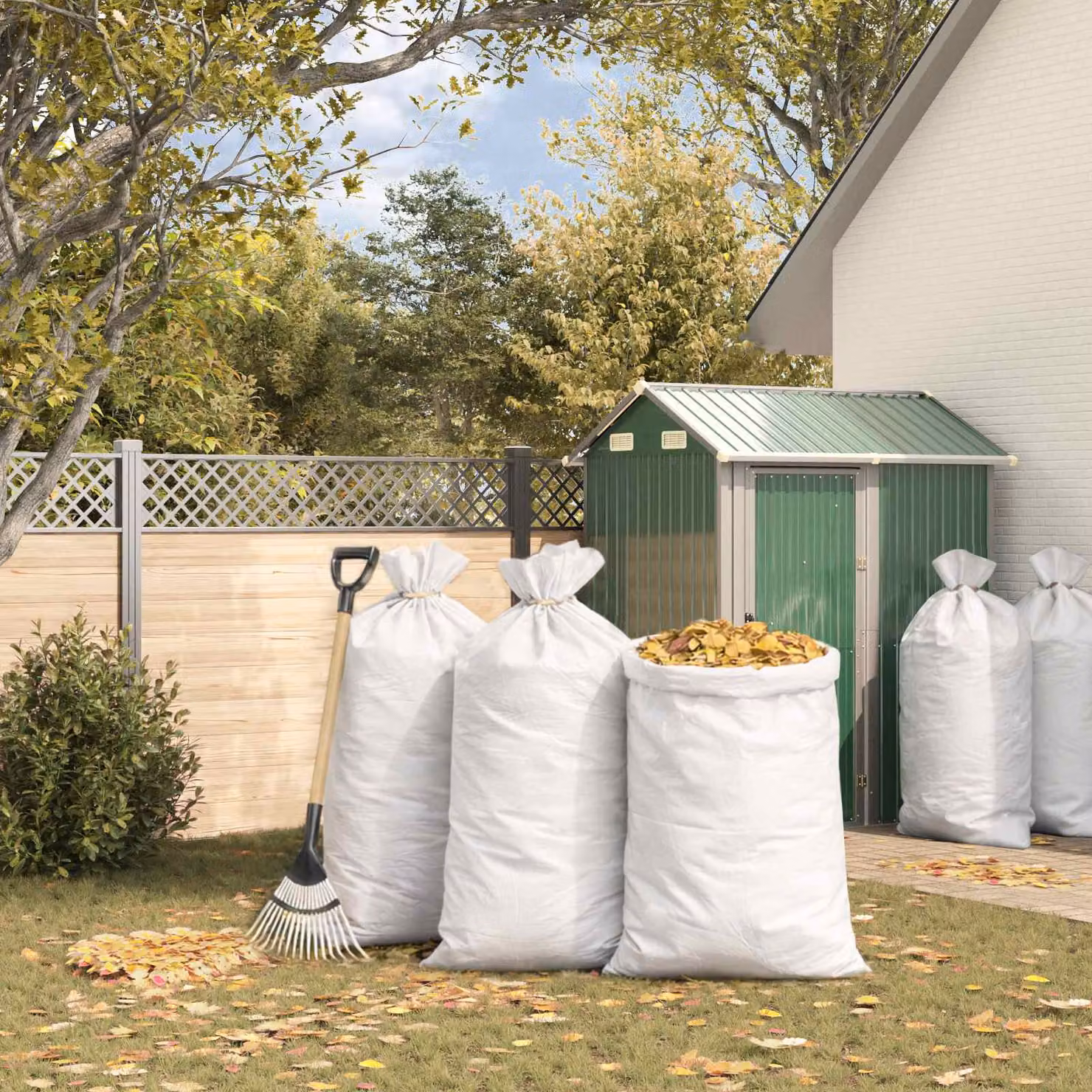 Set di 100 sacchi intrecciati vidaXL in plastica bianchi, L 80 cm x H 125 cm