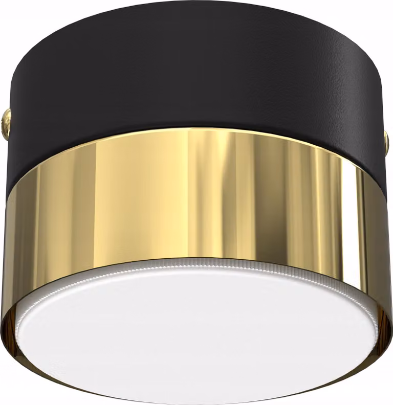 Lampada Da Soffitto A Led Loft Gx53 Nera E Oro Lucido