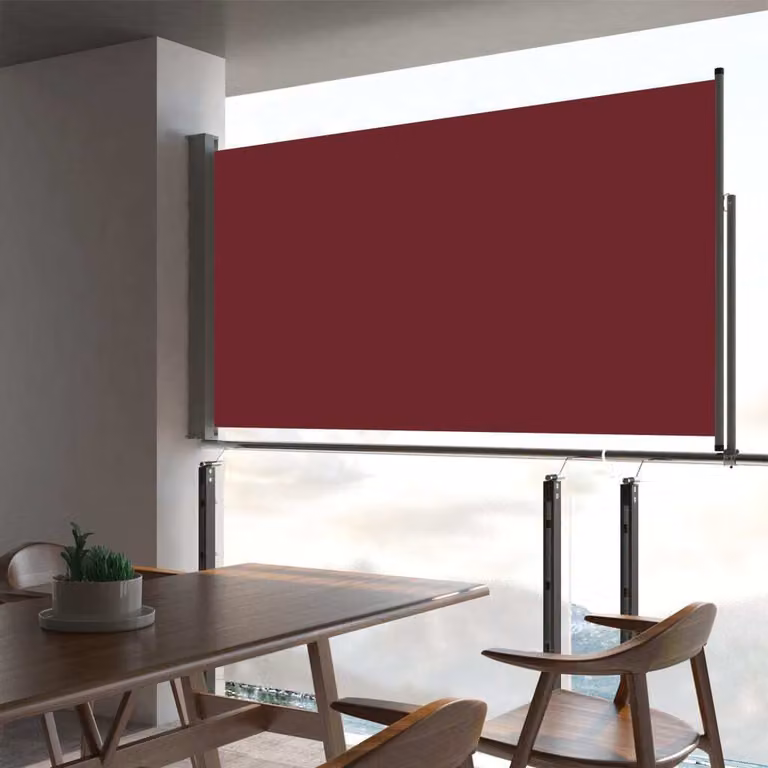 The Living Store Tenda laterale estensibile 160x300 cm rosso