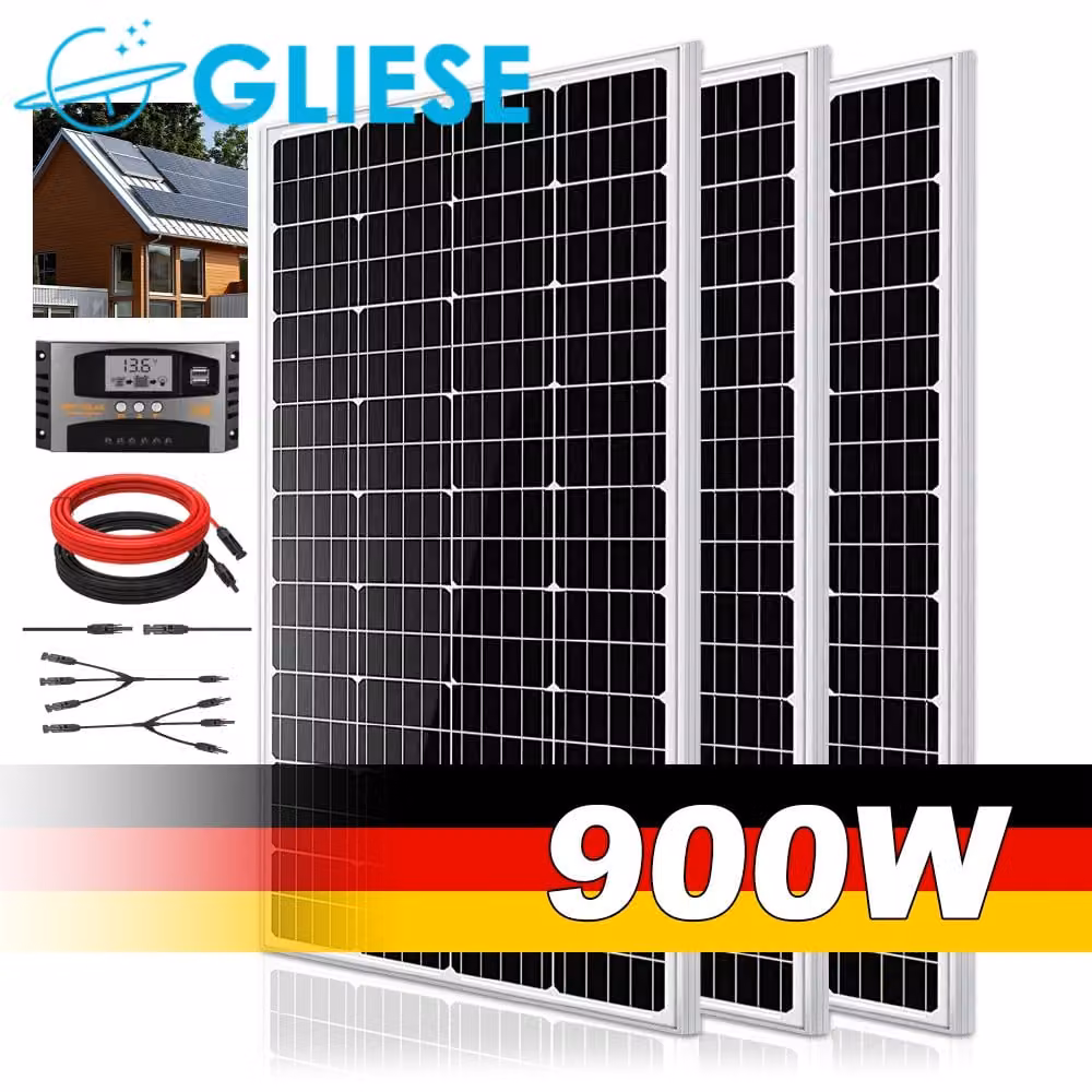 12V pannello solare balcone centrale elettrica 900w modulo solare set monocristallino per camper barca casa