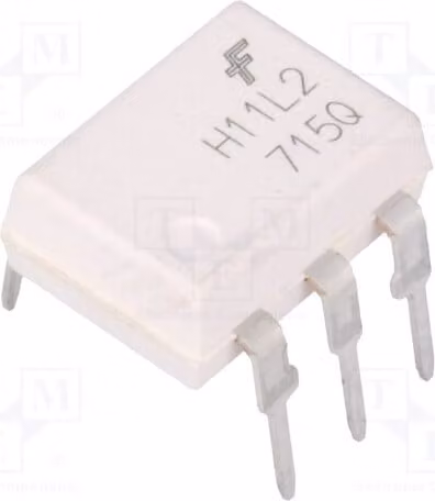 1 optoisolatore, canali: 1, montaggio su circuito stampato (THT), formato DIP6, H11L2M. Optoisolatore - uscita digitale, 4,17 kV