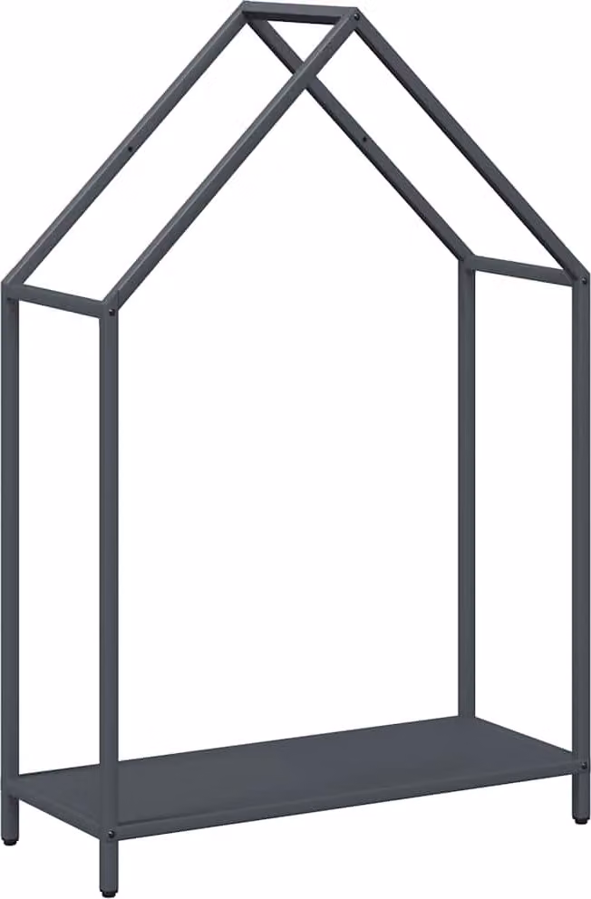 Rastrelliera per Legna da Ardere Antracite 60x25x90 cm