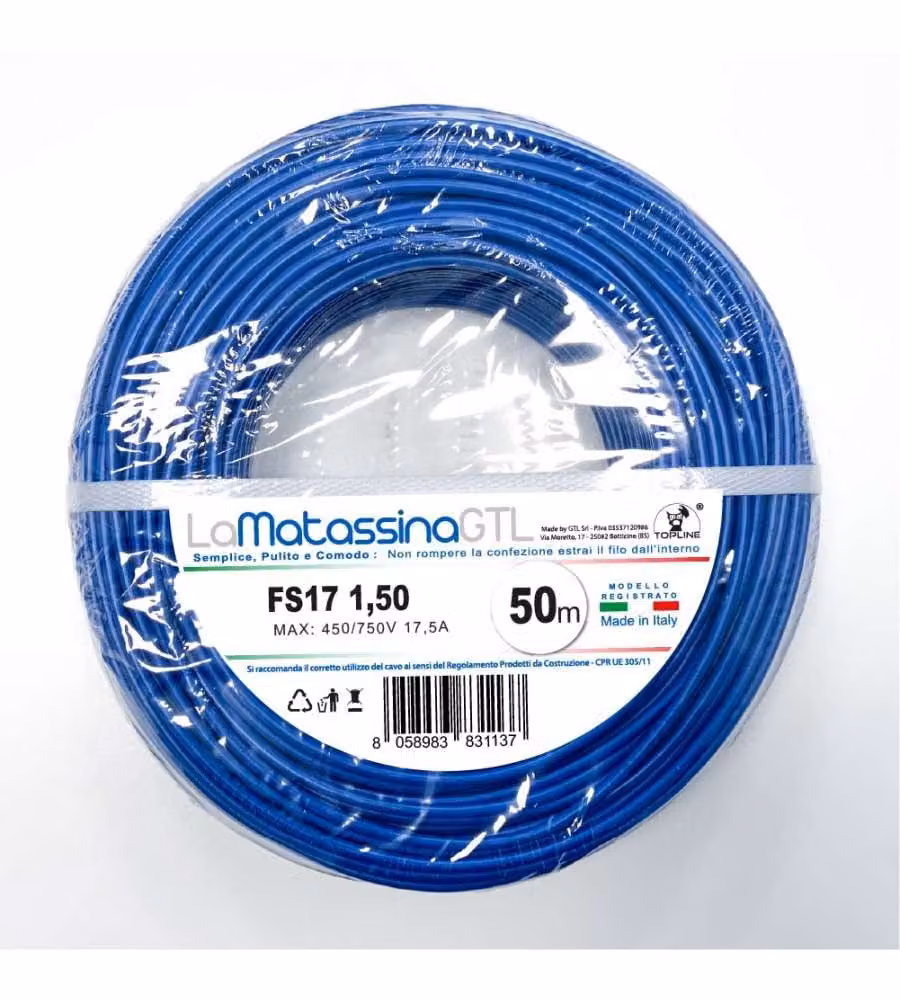 Topline Cavo Energetico FS17 - Blu - 50m