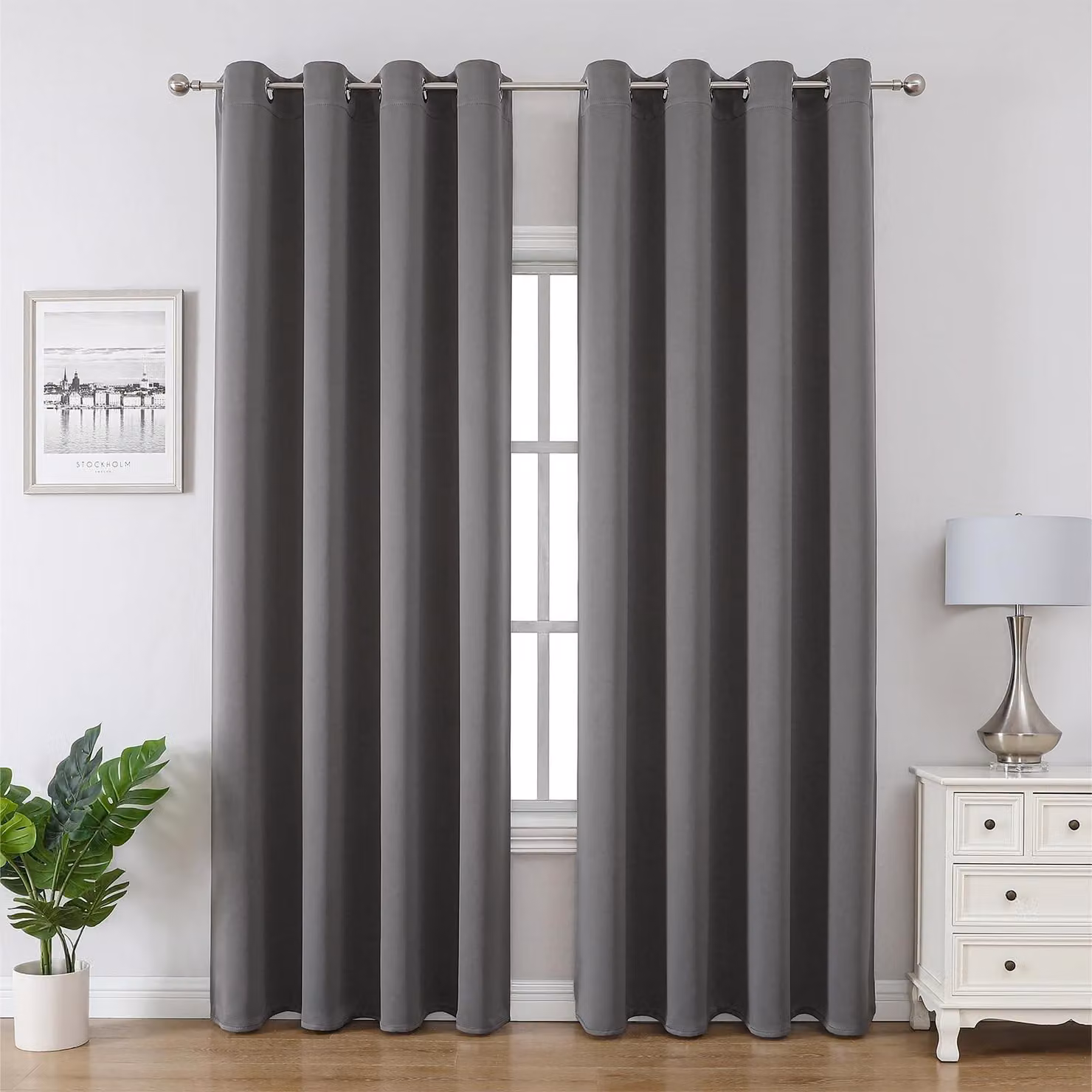 Tende oscuranti grigie - Tende termiche, 225 x 140 cm (2 pezzi)