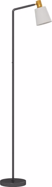 Lampada da terra LED HOMCOM con testa girevole regolabile e temperatura colore variabile, Nero