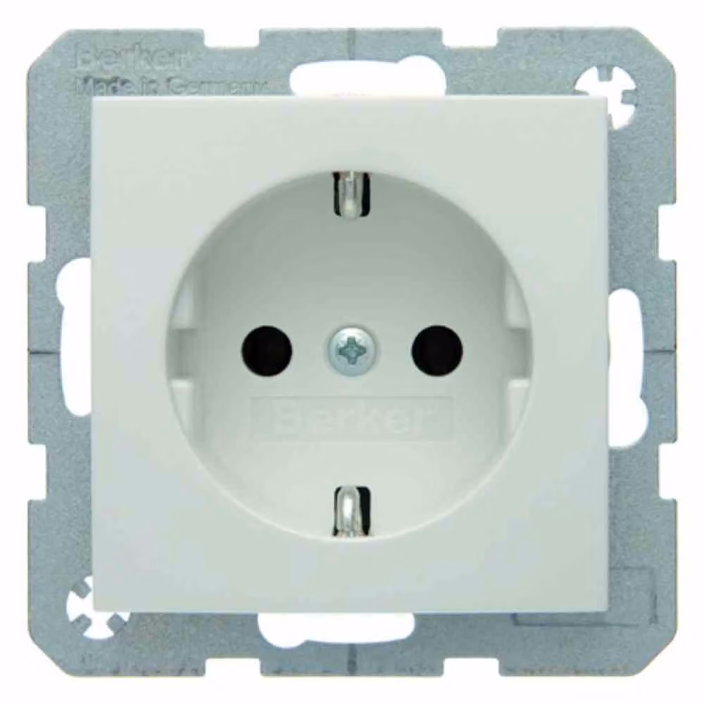 Berker 47438989 Presa di corrente S1 bianco polare lucido