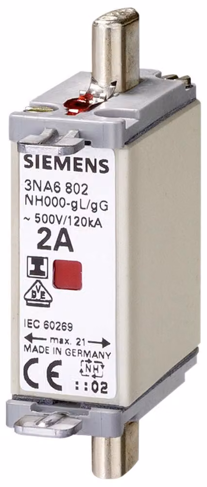3 pezzi Siemens NH fusibili gL/gG, 40 A, indicatore combinato 3NA6817