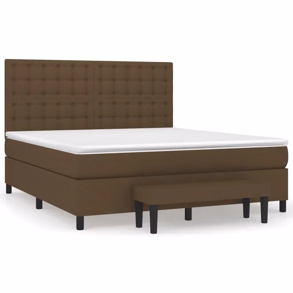 Letto Ibrido con Giroletto a Molle e Materasso vidaXL, Marrone e Bianco, L/P/H: 160 x 200 x 128 cm – 2