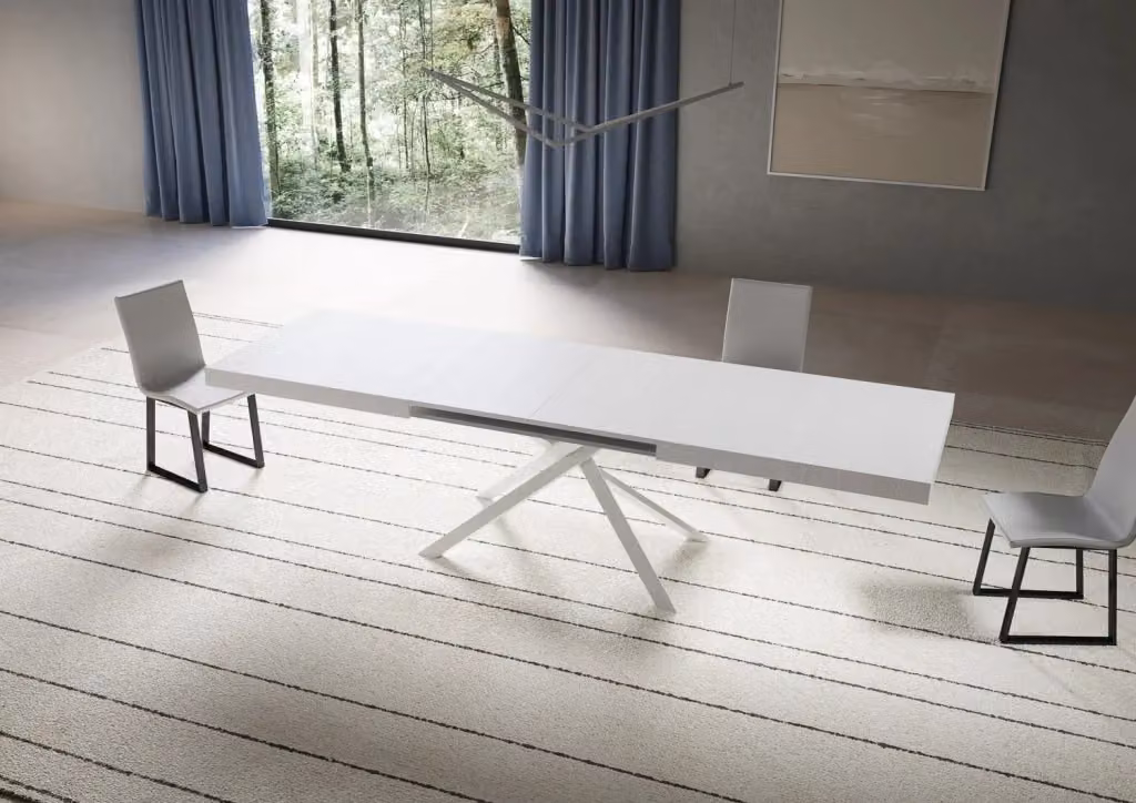 Tavolo allungabile Niket Itamoby bianco frassino con gambe bianche L: 200-460 cm, P: 90 cm – 2