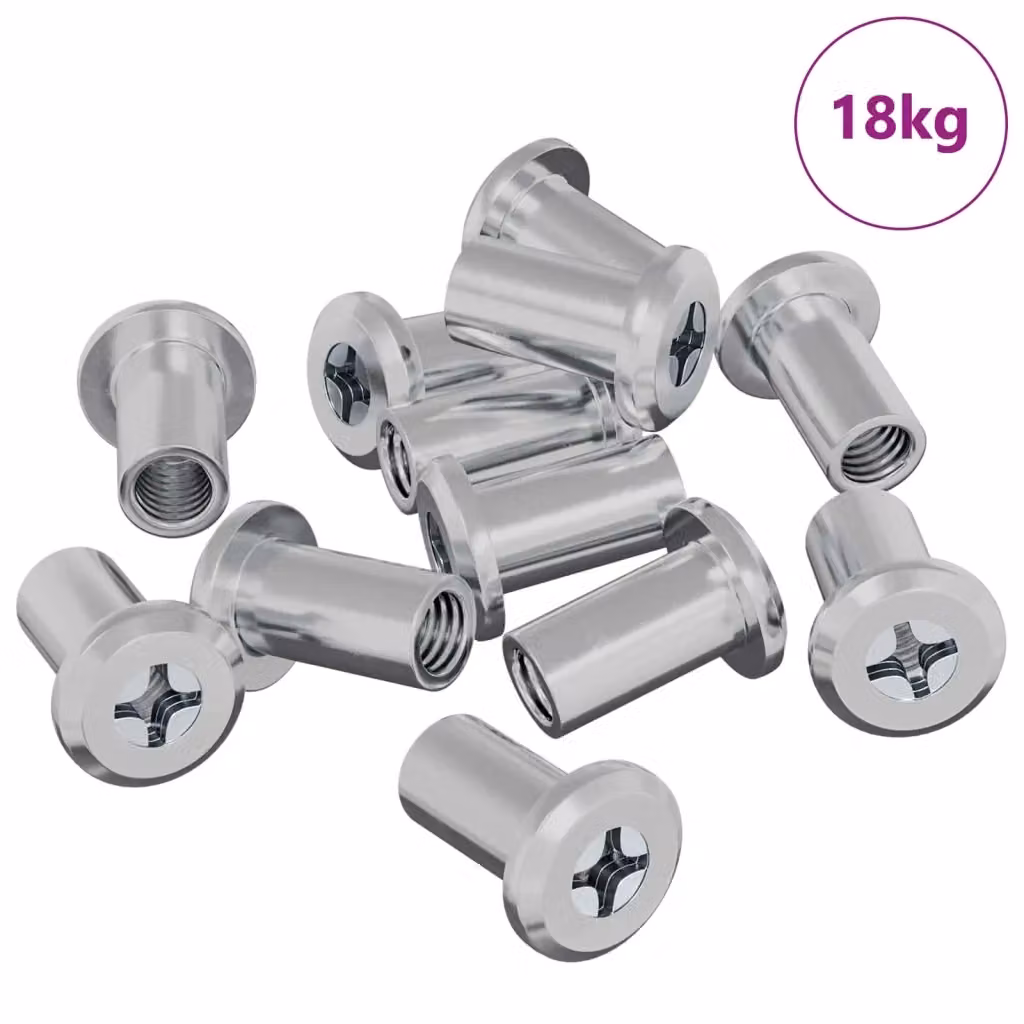 Dado di bloccaggio self-locking vidaXL in acciaio inossidabile argento – 2