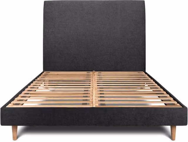 Letto 150x200 cm con testata imbottita - Tessuto Tela opaca