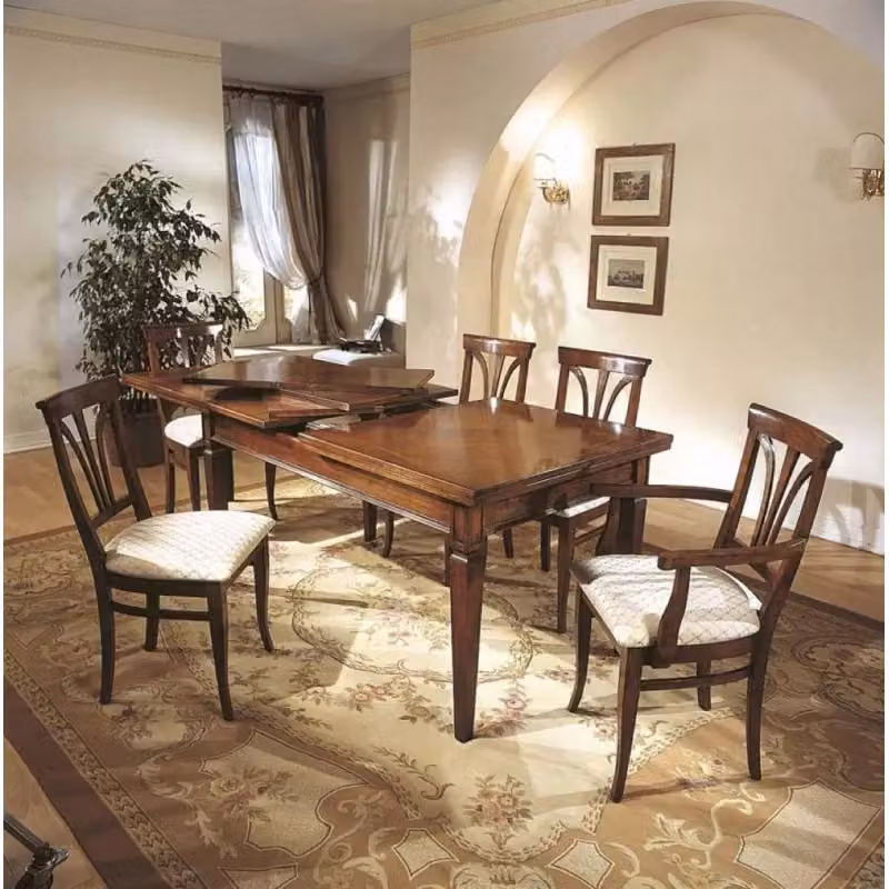 Tavolo rettangolare allungabile in legno di faggio Mobili 2G colore marrone L: 180-360 cm, P: 100 cm – 3