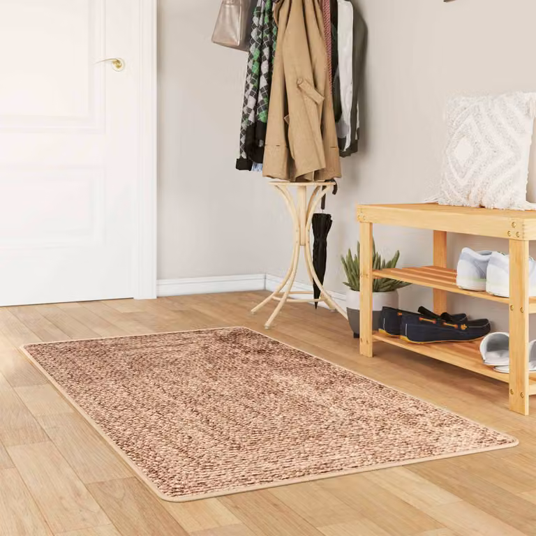 Tappeto Runner vidaXL MARSA Giallo e Marrone, Design Astratto Moderno, Lavabile e Antiscivolo, L 80 x 150 cm