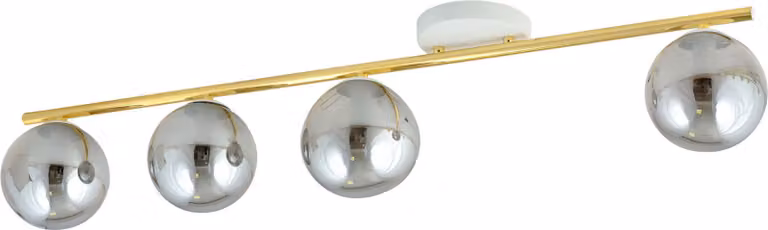 Lampada da soffitto Emibig 4xE14 10W MONZA con 4 paralumi color grafite 1251/4