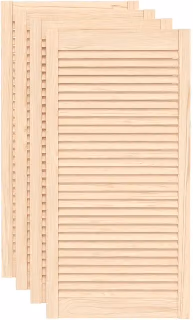Ante con Design a Lamelle 4 pz 99,3x49,4 cm in Legno di Pino CFW7301985