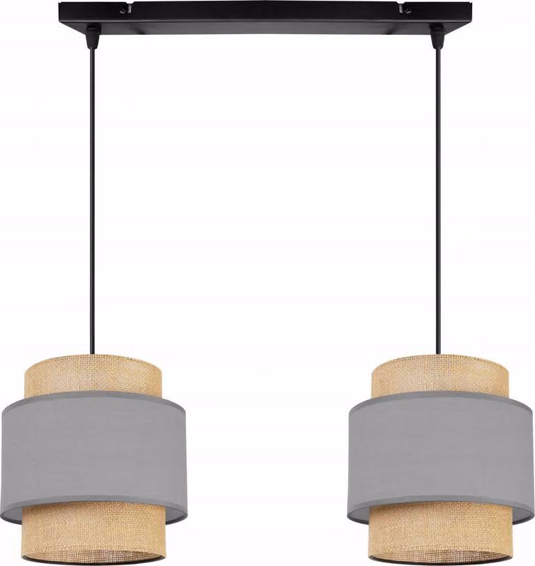 Lampada a sospensione, lampadario da soffitto, paralume, Boho Juta