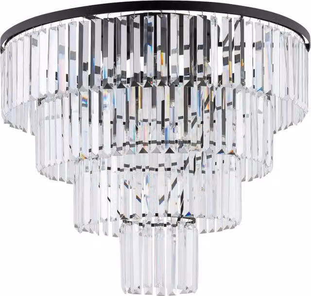 Plafoniera Nowodvorski Cristal 7630 12xE14 nera 71cm