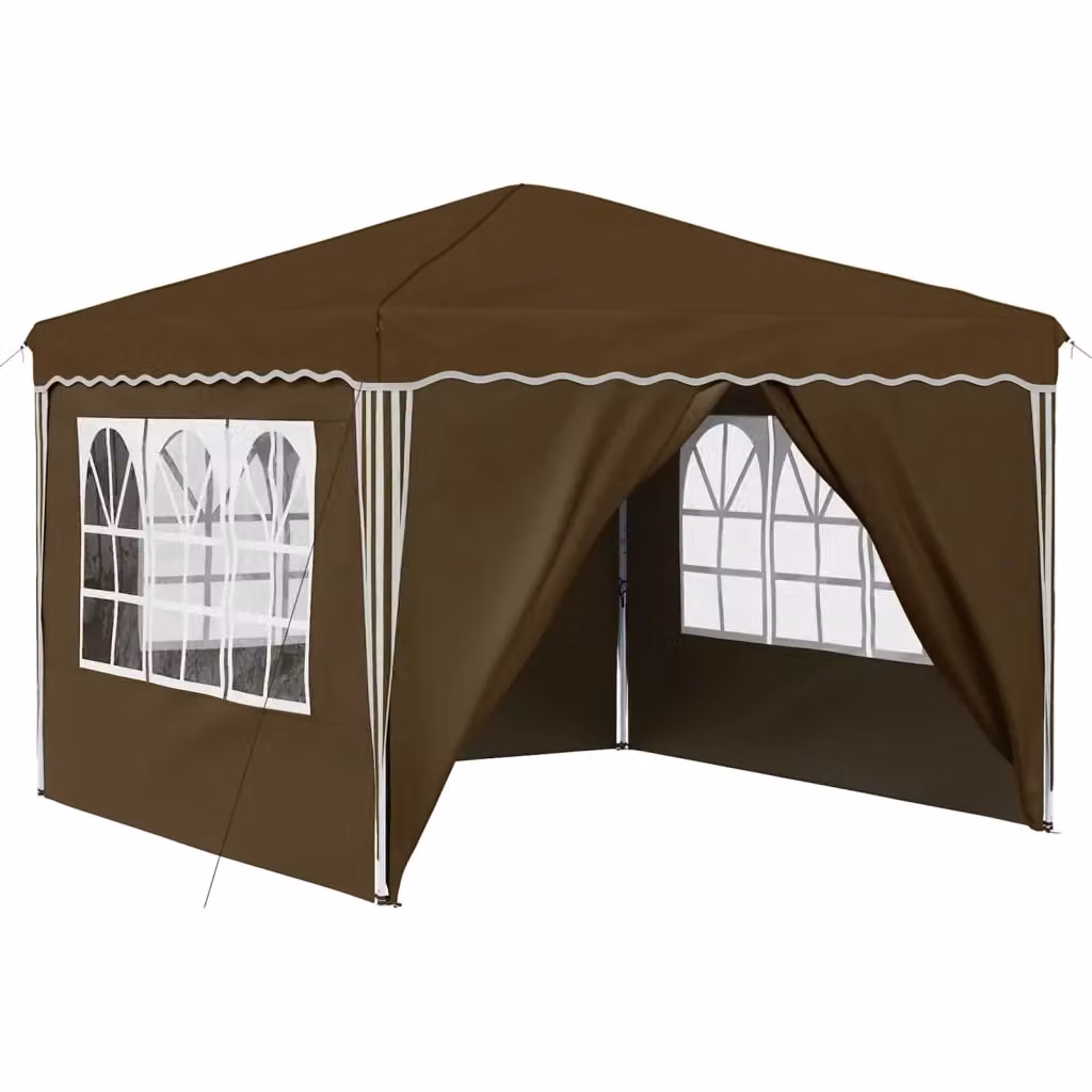 Gazebo pop-up per feste Talpa marrone L/P/H: 288 x 288 x 245 cm – 2