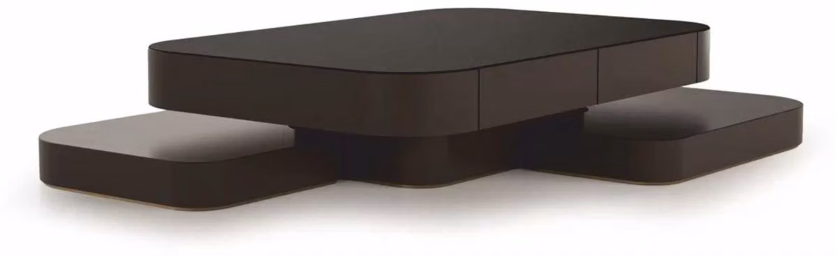 Tavolino Casa Padrino marrone scuro / ottone 190 cm - Mobili Soggiorno & Hotel