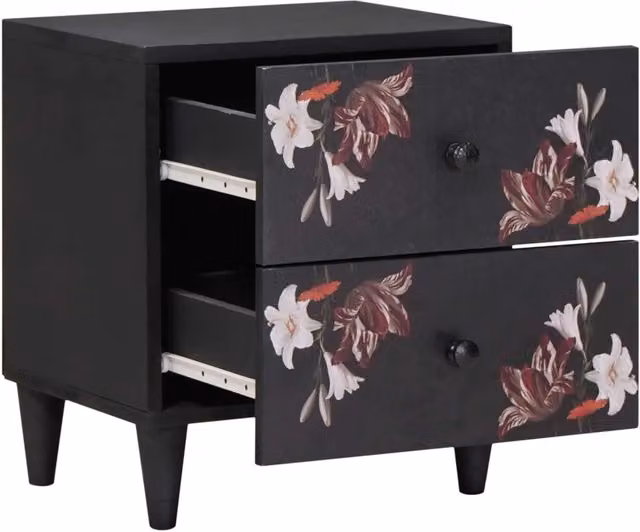 Set di 2 Comodini | Armadio da Notte | Mobiletto da notte con cassetto Marrone 40 x 33,5 x 46 cm