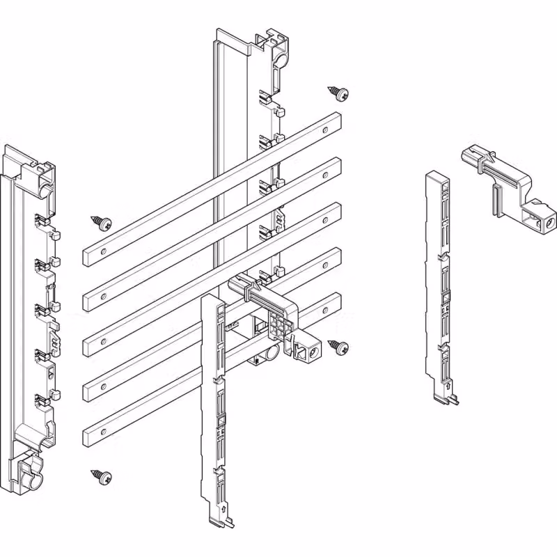 Modulo barra collettrice ABN a incasso 1FB/2RE 40 mm con rame 12x5 mm, a 5 poli, EBM 70 mm MTSC12515