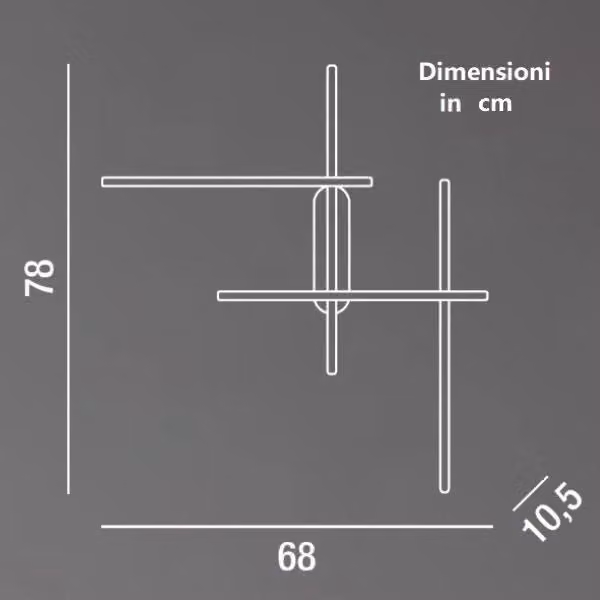 Applique da parete LED Perenz in metallo nero con luce up and down, 36W, 2880LM, CCT