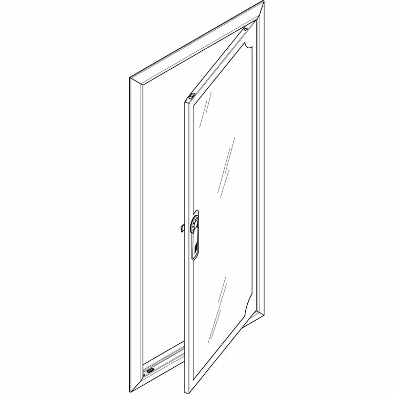 Cornice ABN + sportello di ispezione 2x6 per quadro di distribuzione da incasso, a 2 file GBRU26TS