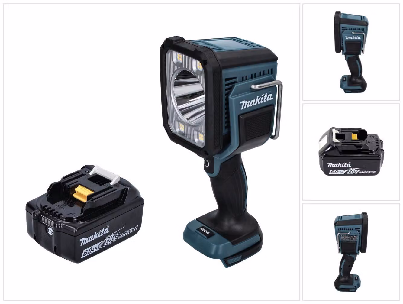 Makita DML 812 G1 Torcia portatile a LED a batteria 18 V 1250 lm + 1x batteria ricaricabile 6,0 Ah - senza caricabatterie