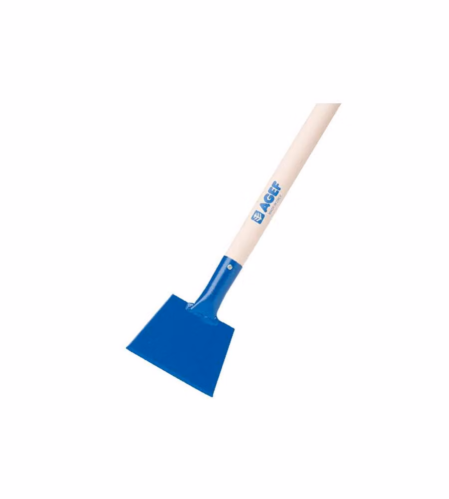 Agef Pala Rompighiaccio Acciaio Blu 15x11 cm con Manico in Legno 120 cm
