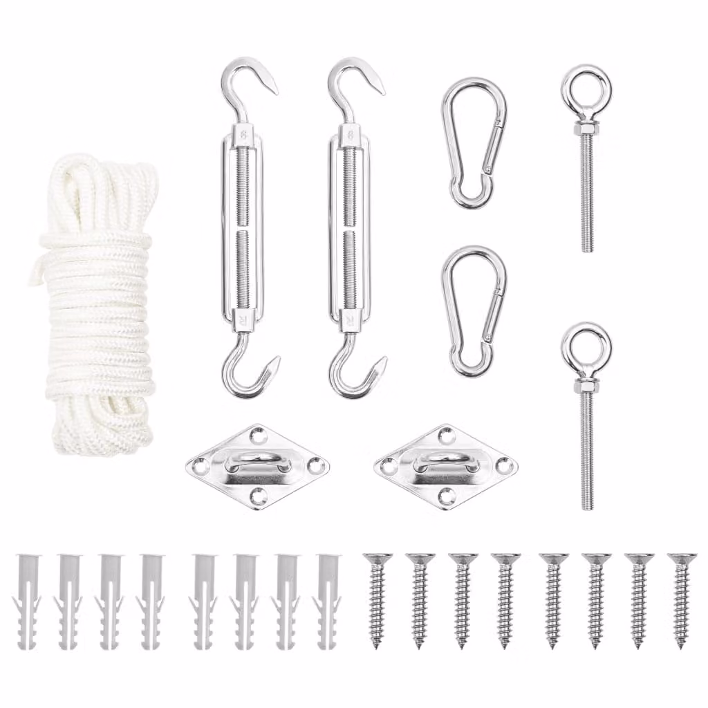 Maison Exclusive - Set Accessori per Vela Parasole 5 pz in Acciaio Inossidabile