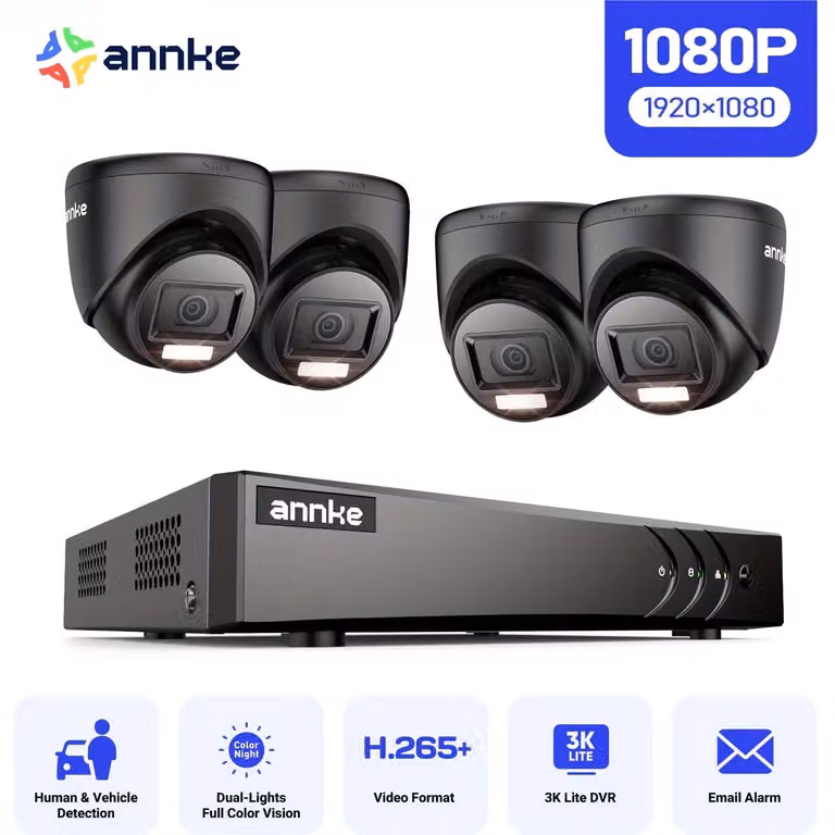 Kit di telecamere di sicurezza - Sistema di videosorveglianza - Telecamera CCTV - Videosorveglianza - Sistema di sicurezza wireless