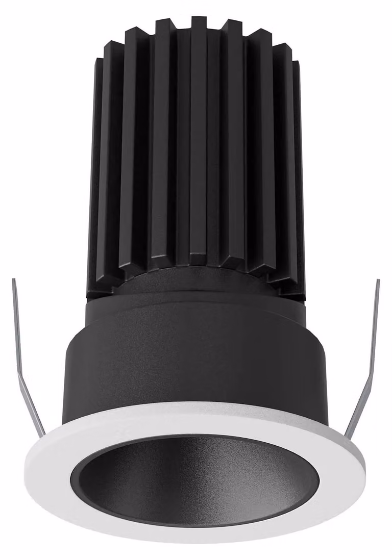 ARELUX XSLICK REC. LAMPADA DA SOFFITTO DALI, 8W, diametro 52 mm, 220-240V AC, 36 gradi, finitura bianco/nero