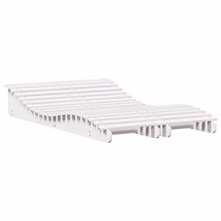 Lettini Prendisole 2pz Bianchi 205x60x31,5 Legno Massello Pino