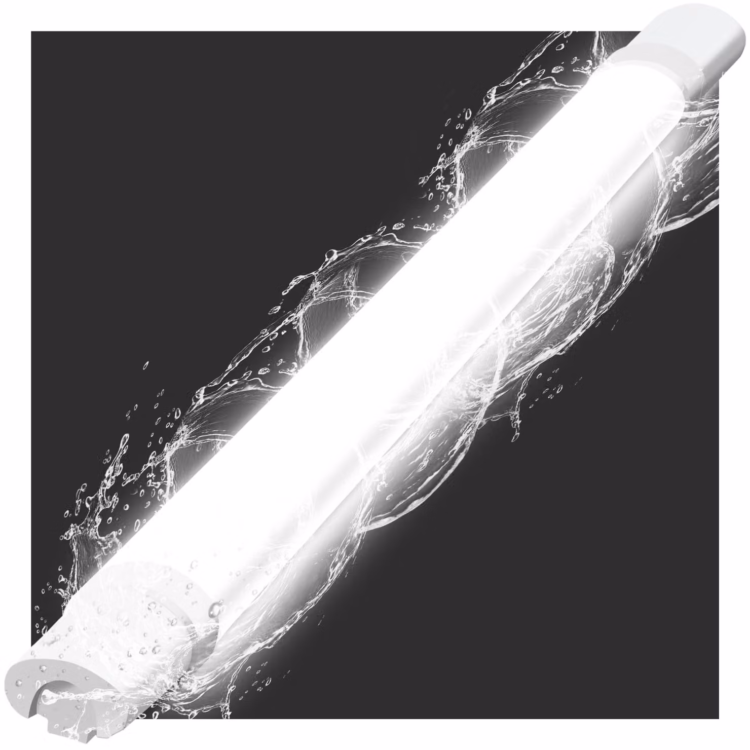 ZMH Plafoniera LED a prova di umidità 90CM Plafoniera Tubo a led 24W Luce da cantina IP65 Impermeabile 5000K Luce da officina Luce da bagno Luce a prova di umidità