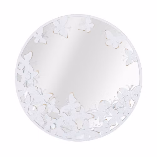 Specchiere SPECCHIO ROTONDO WHITE BUTTERFLY CM 62,5X2,3 Mauro Ferretti