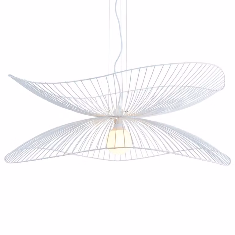 Forestier Lampada a sospensione Libellule L, dimmerabile, Bianco / Opale, Soggiorno / Sala da pranzo, Metallo, Design, Lampada a sospensione