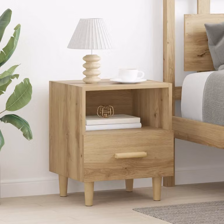 vidaXL Armadio da Notte Moderno in Legno Marrone L: 40 cm, P: 35 cm, H: 47,5 cm