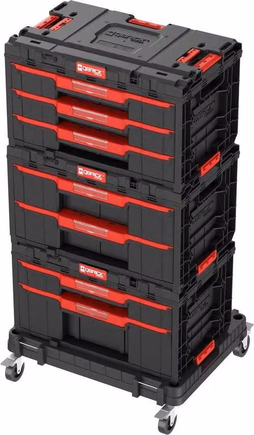 Box QBRICK System ONE Workshop - Cart, 3x Toolbox, set di 4 box per attrezzi