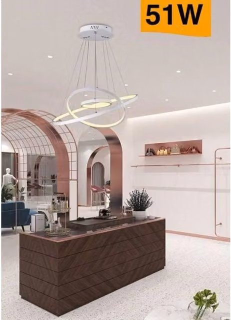 Lampadario a sospensione LED Trade Shop forma a pianeta bianco con luce regolabile CCT 51W